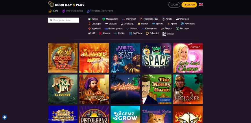 Jeux, machines à sous sur GD4Play Casino (Good Day 4 Play)