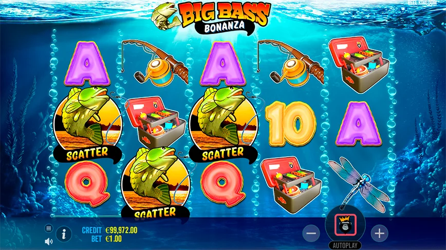 Scatters in Big Bass Bonanza slot