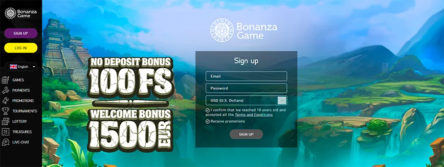 Bonanza Game Casino Registration at BonanzaGame