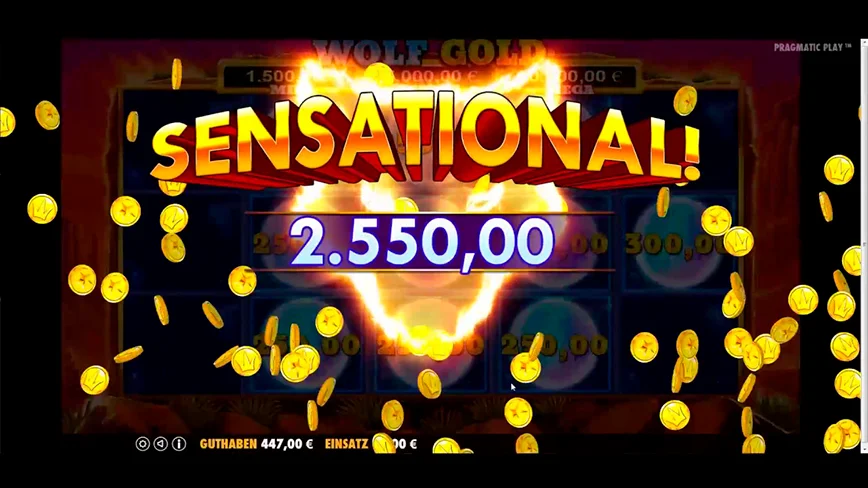 Jackpot in Wolf Gold slot