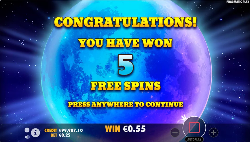 Free Spins in Wolf Gold slot