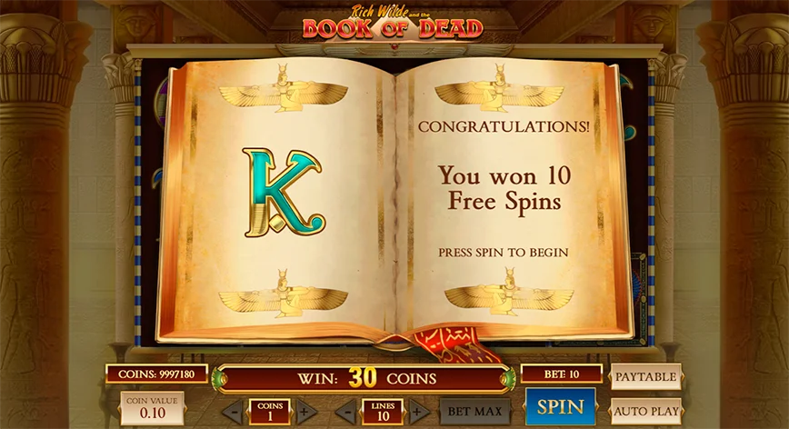 Book of Dead Slot Free Spins