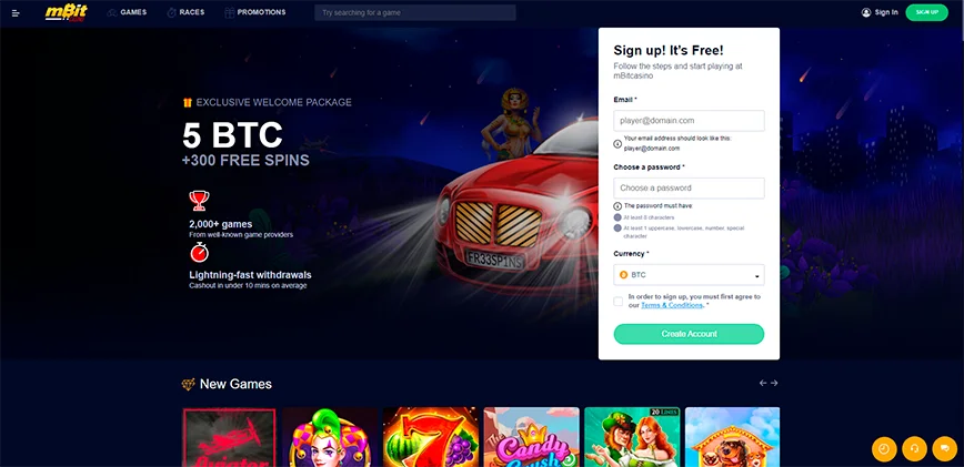 mBitcasino online casino review