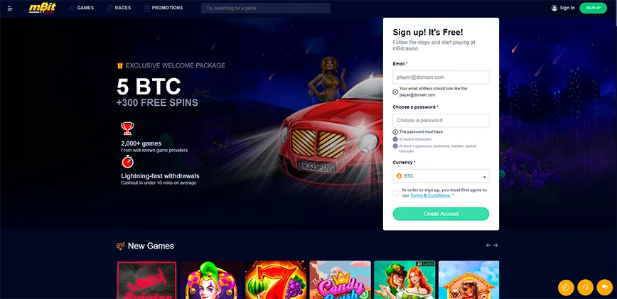 Revue du casino en ligne mBitcasino