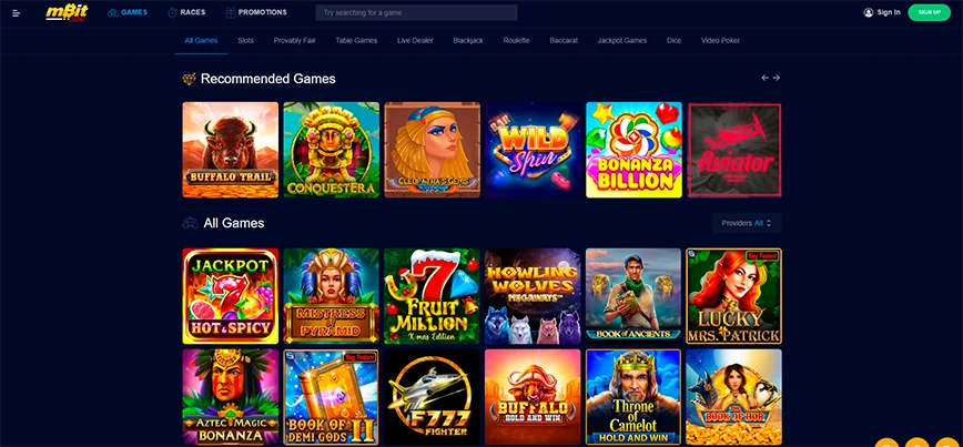 mBit Casino Games