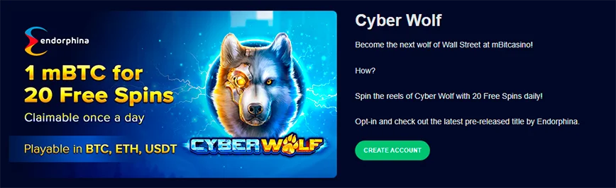 Cyber Wolf at mBitCasino