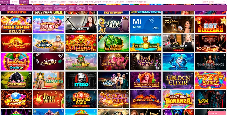 Games and Providers at SlottoJAM Casino