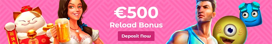 €500 Reload Bonus at SlottoJam casino