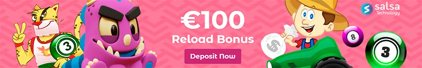 €100 Reload Bonus at SlottoJam casino
