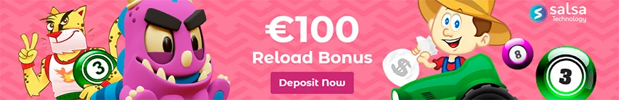 Bono de recarga de 100 € en Casino SlottoJam