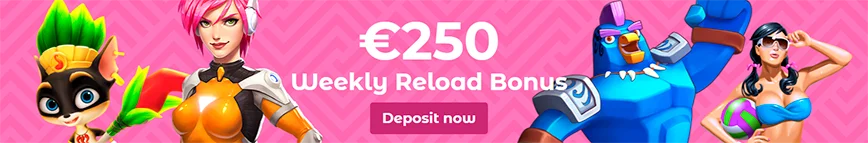 €250 Weekly Reload Bonus at SlottoJam casino