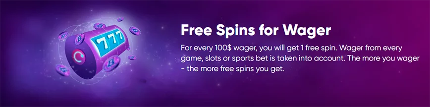 Free Spins for Wager at Bitdice casino