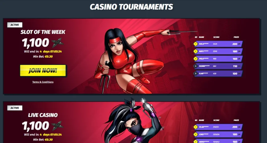 Tournaments and Races at LuckyElektra Casino