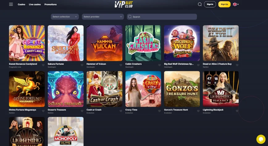 Vipslot.club casino Games