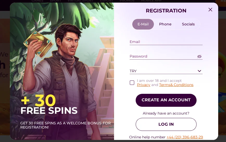 Registration at All Right Casino