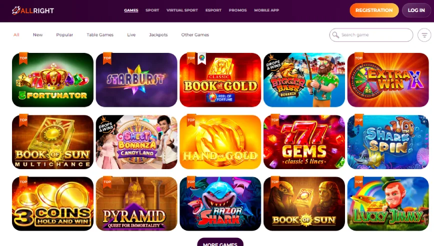 All Right Casino Games