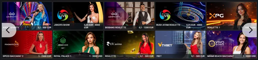 Live Dealer Casino Games at 888starz.bet Casino
