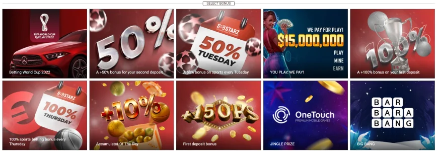 Other Promotions at 888starz.bet Casino