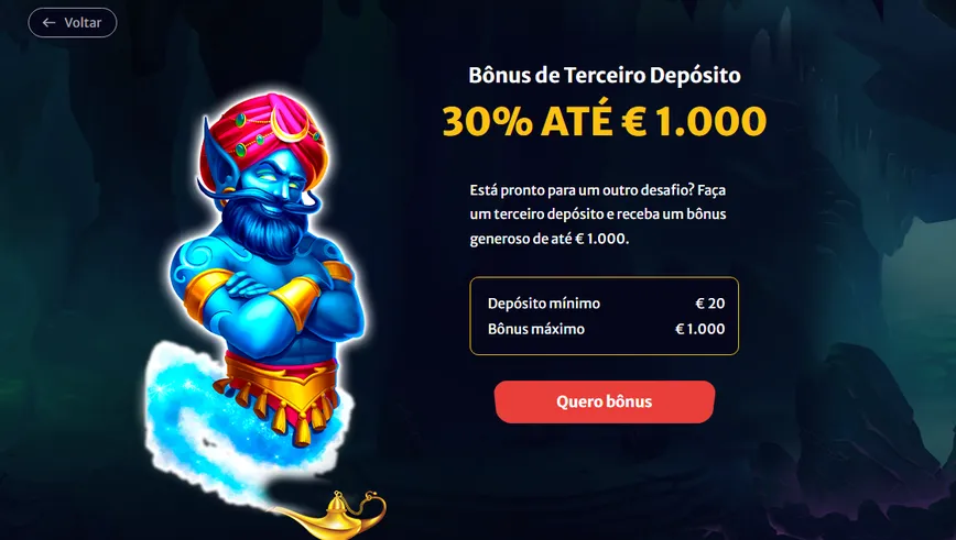 Bonus de troisième dépôt sur Hell Spin Casino