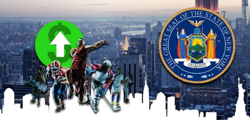 Record income from online sports betting received in New York in November 2022