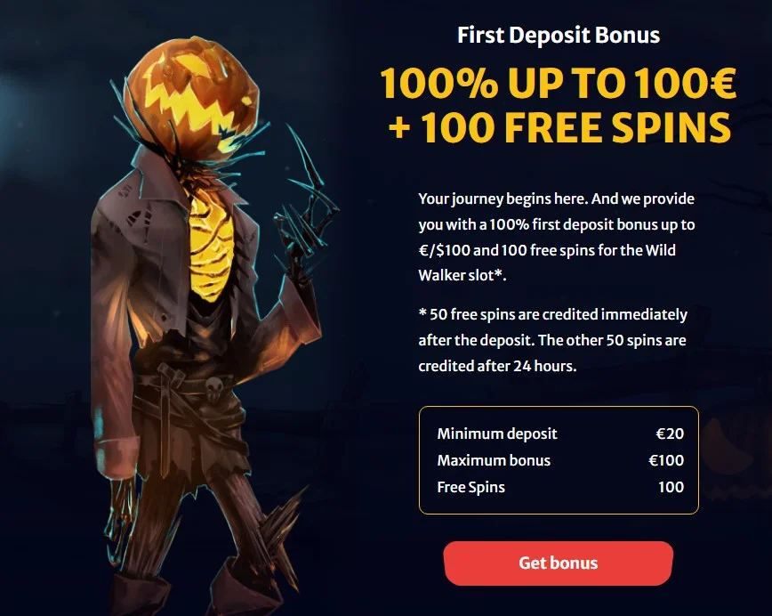 First deposit bonus at Hell Spin casino