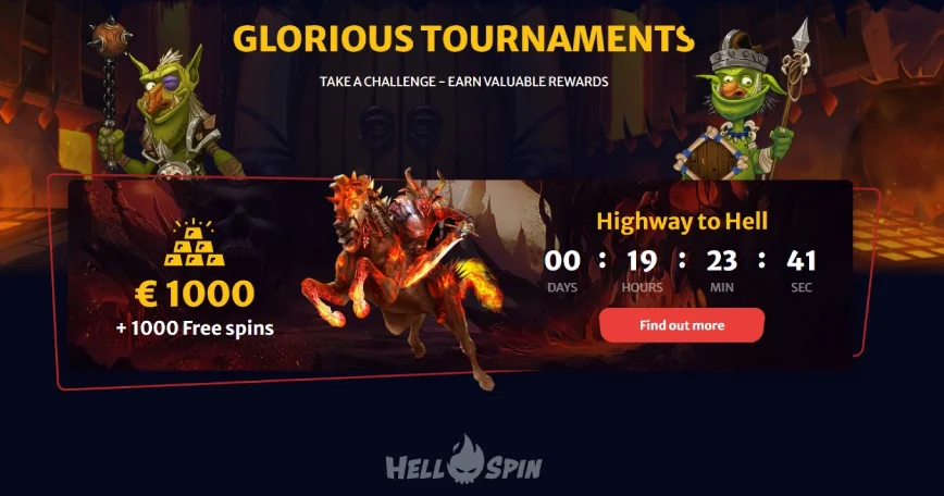 Tournaments and Races at Hell Spin casino
