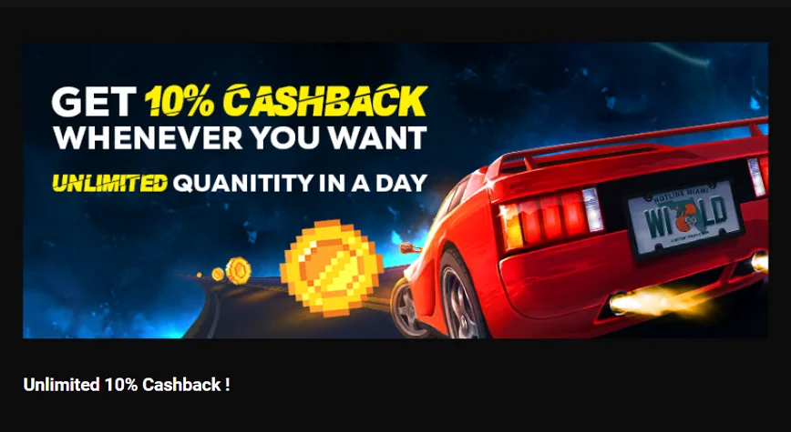 10% CASHBACK at Goldenbet Casino