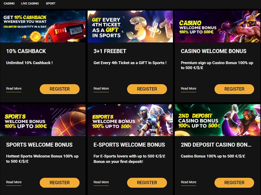Promotions and Bonuses at Goldenbet Casino