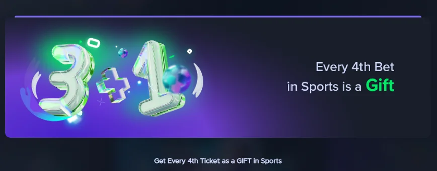 3+1 FreeBet at Jackbit Casino