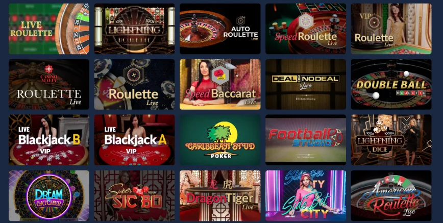 Live Dealer Casino Games at Richprize Casino