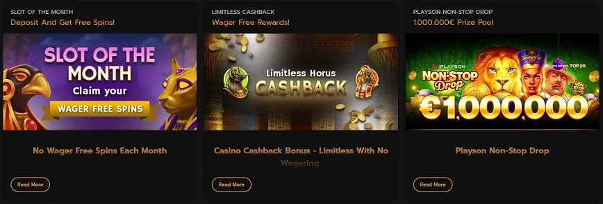 Otros bonos para disfrutar en el Casino Horus