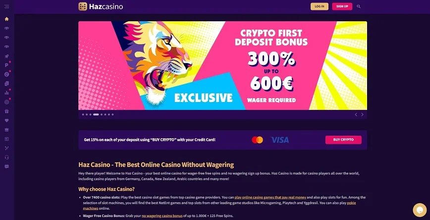 All about Haz Online Casino