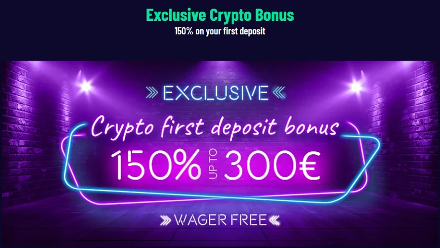 Crypto First Deposit Bonus at Vegaz Casino