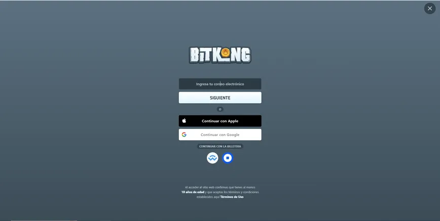 Registro no BitKong Casino