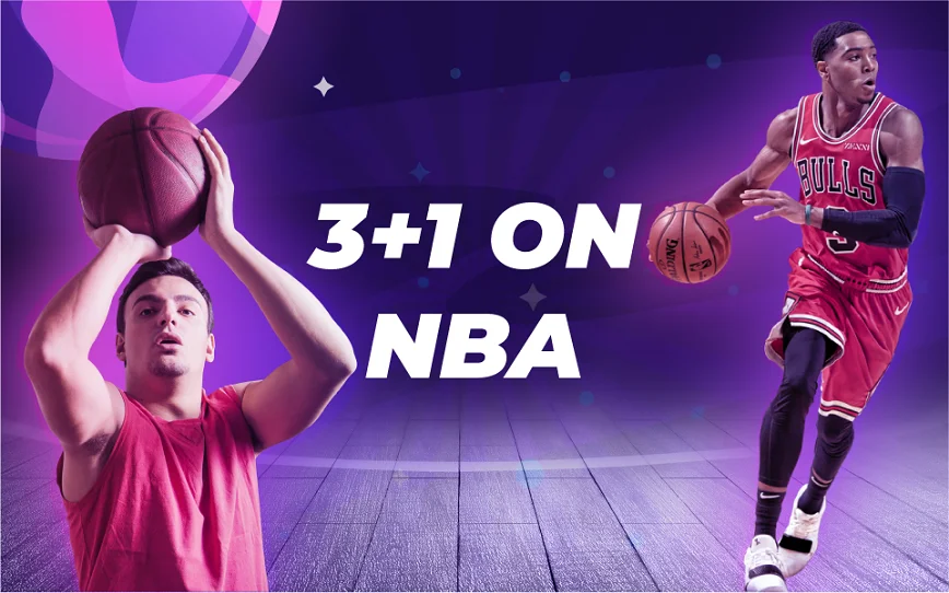 3+1 Free Bet on NBA at Crashino Casino