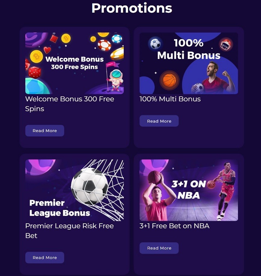 Promotions and Bonuses at Crashino casino