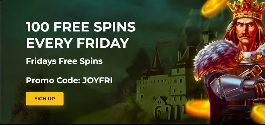Fridays Free Spins at Joy Winner Casino