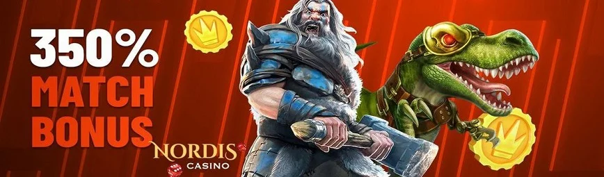 350% Match Bonus at Nordis Casino