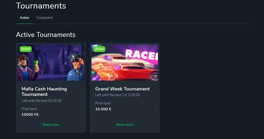 Tournaments and Races at Kaktuz casino