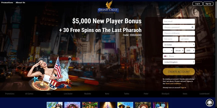 About Grand Eagle Casino Online