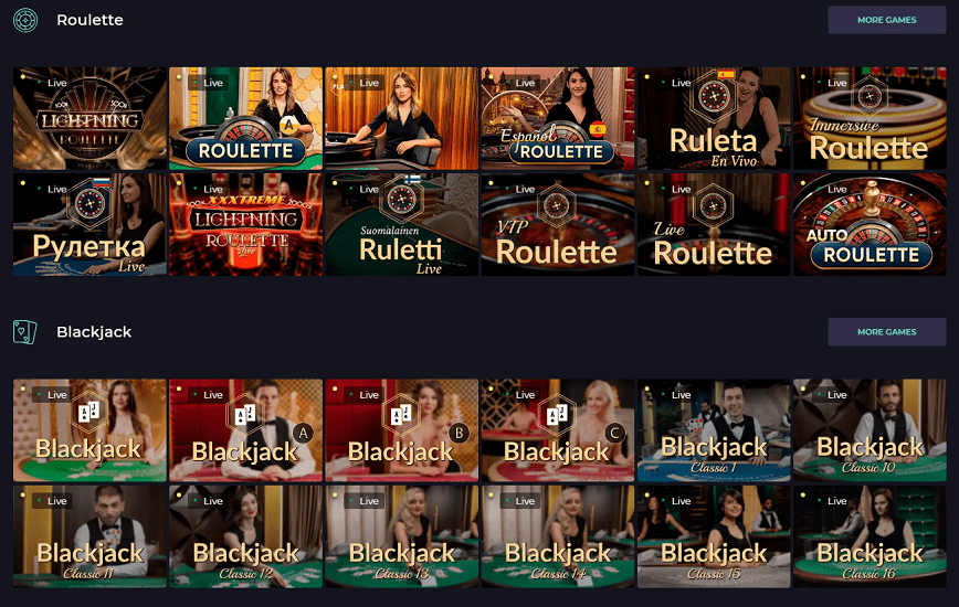 Live Dealer Casino Games