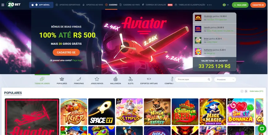 Sobre o 20Bet Casino