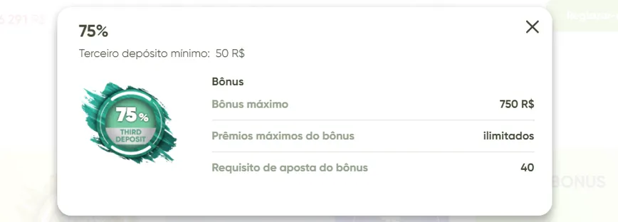 Bônus de terceiro depósito no Fresh Casino