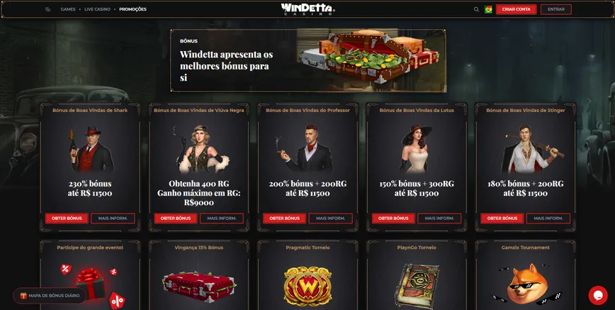 Promoções e bônus no Windetta Casino