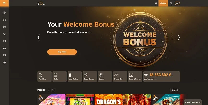 Online Casino Sol Home Page 