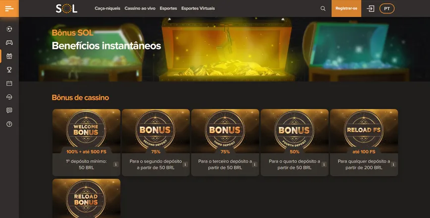 Promoções e bônus no Casino Sol