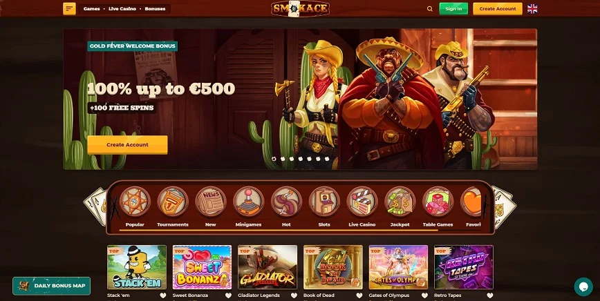 Smokace online casino Home Page