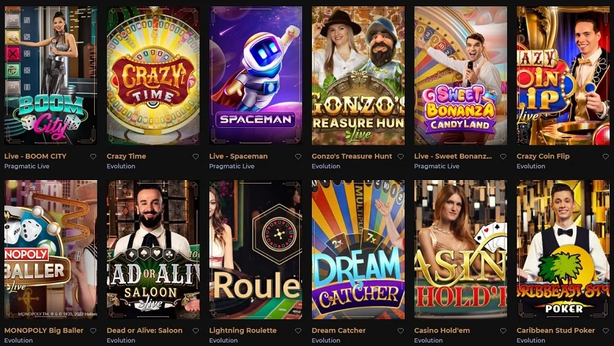 Juegos de casino con crupier en vivo