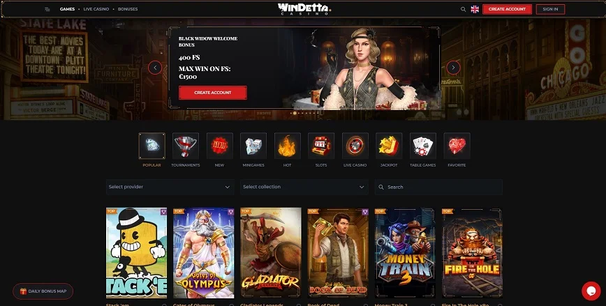 Windetta Casino Games