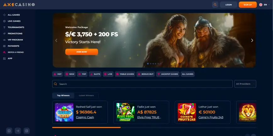 About AXE casino